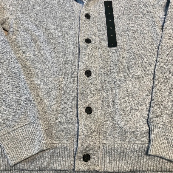 Men’s Banana Republic Heather Light Gray Cardigan - Picture 2 of 11
